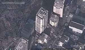 Collapsed building-Google-earth