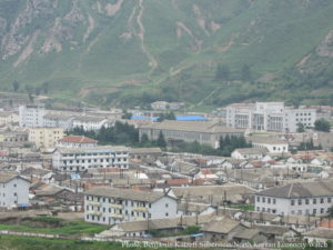 Namyang, Onsong county. You can see the train station to the right in the picture. Photo: Benjamin Katzeff Silberstein. 